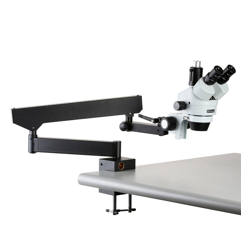 Articulating Stand with Clamp and Focusing Rack for Stereo Microscopes