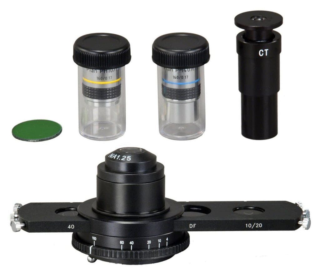 Omax Darkfield And Brightfield Plan Phase Contrast Kit For Compound Mi Amscope Eu 6318