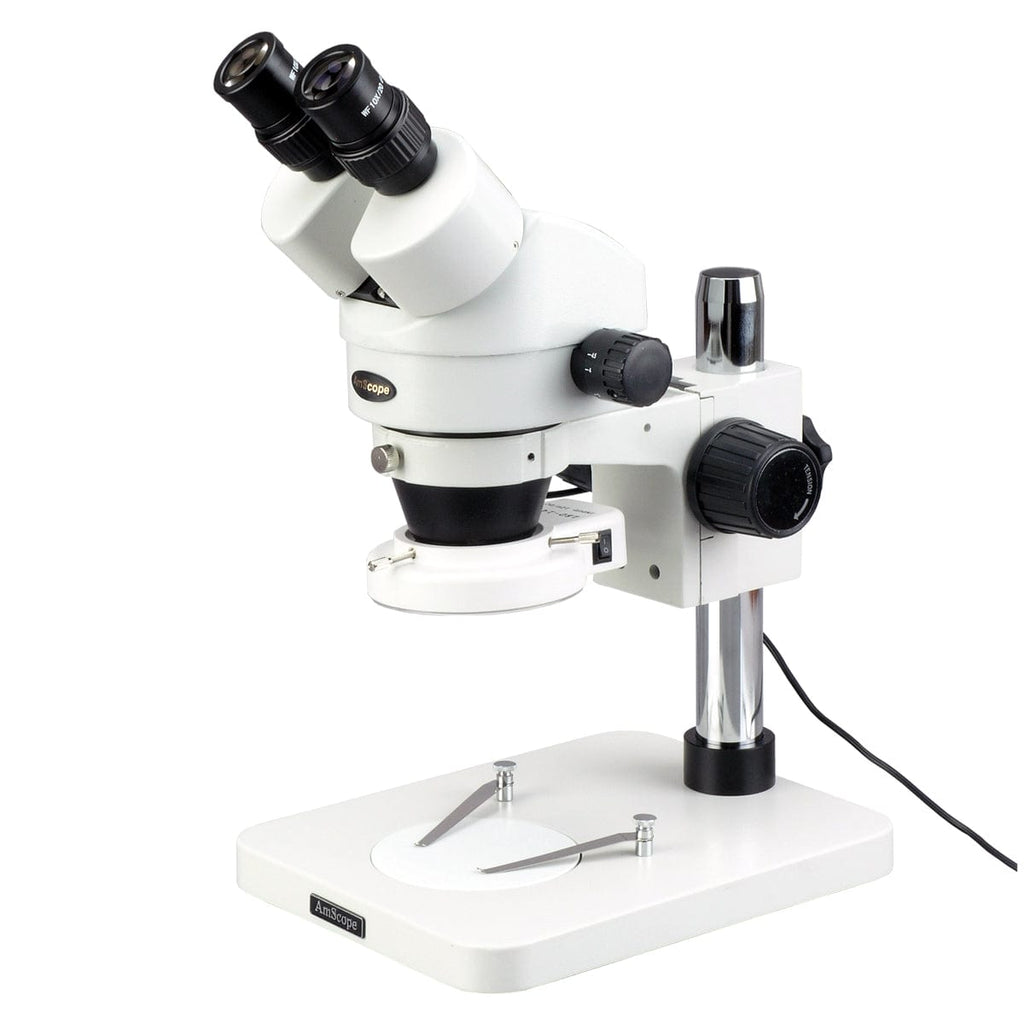 AmScope - 3.5X-90X Trinocular LED Boom Stand Stereo Microscope + 5MP Camera | MSC Direct