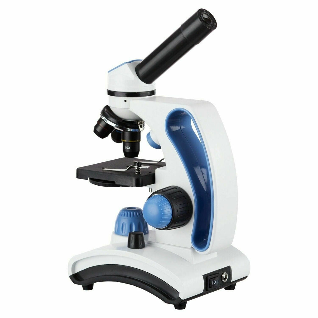 40X-1000X Portable Dual Lens LED Metal Frame Student Microscope Packag ...