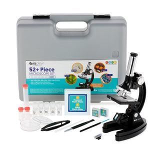 IQCREW Kid's Biological Compound Microscope Kit 120X-1200X Magnification With Metal Arm