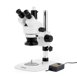 3.5X-90X Zoom Stereo Microscope w 5MP Camera + 144-LED 4-Zone Light