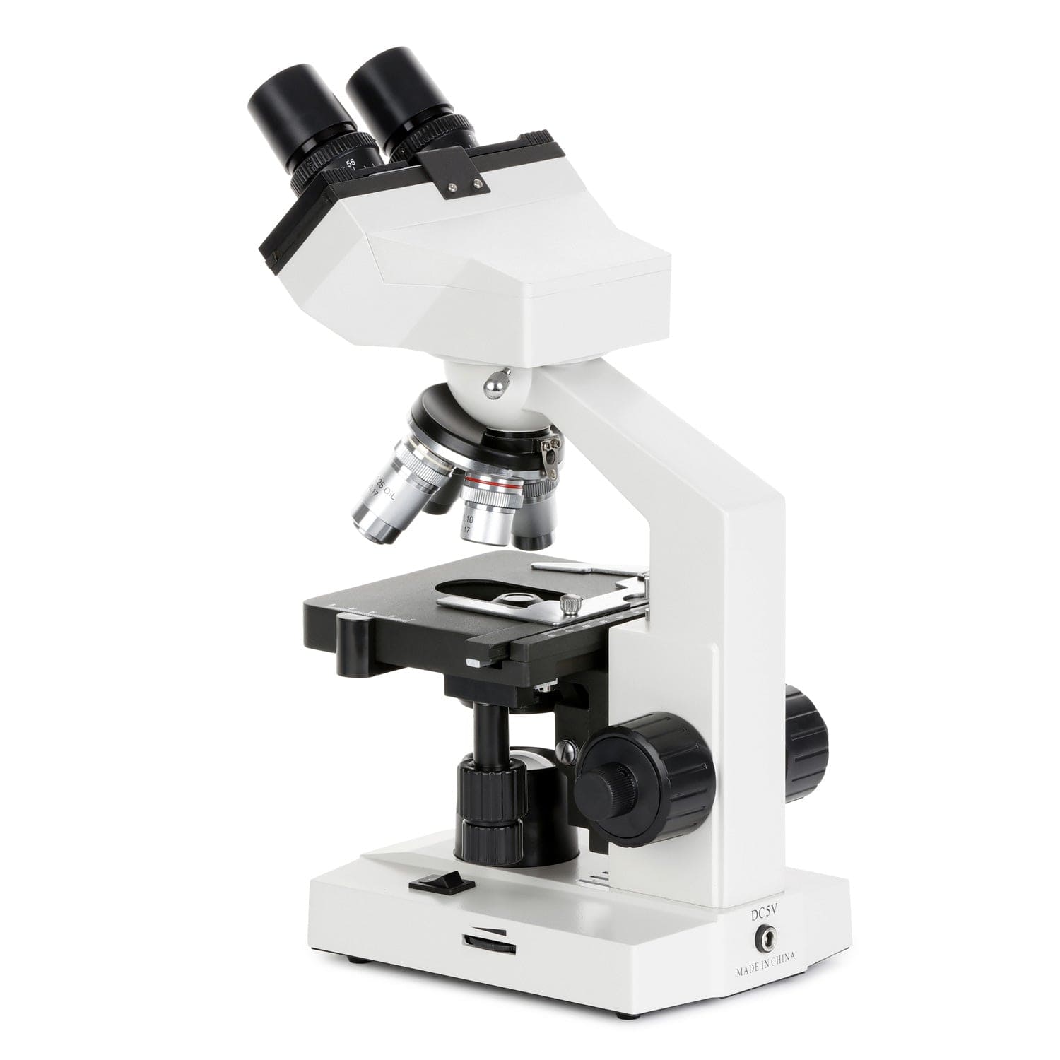 OMAX M82E Series Binocular Biological Compound Microscope 40X-2000X Magnification Lab LED with Mechanical Stage