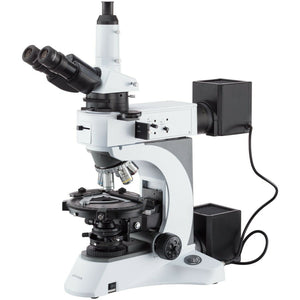 AmScope PZ620 Series Advanced Infinity-Corrected Polarizing Trinocular Compound Microscope 50X-1000X Magnification with Dual Illumination Light