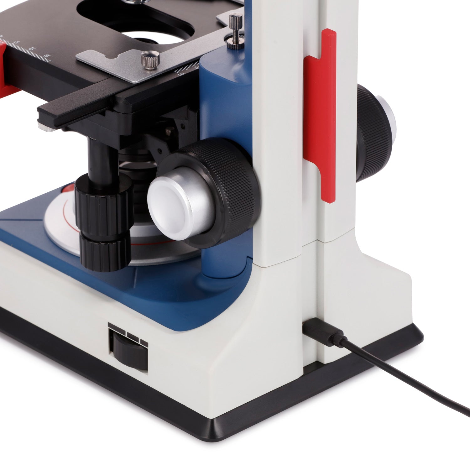 AmScope B120C-R Series USB-C Rechargeable Student Binocular Compound Microscope 40X-2500X Magnification with 3D Two-Layer Mechanical Stage, Achromatic Objectives, & LED illuminator