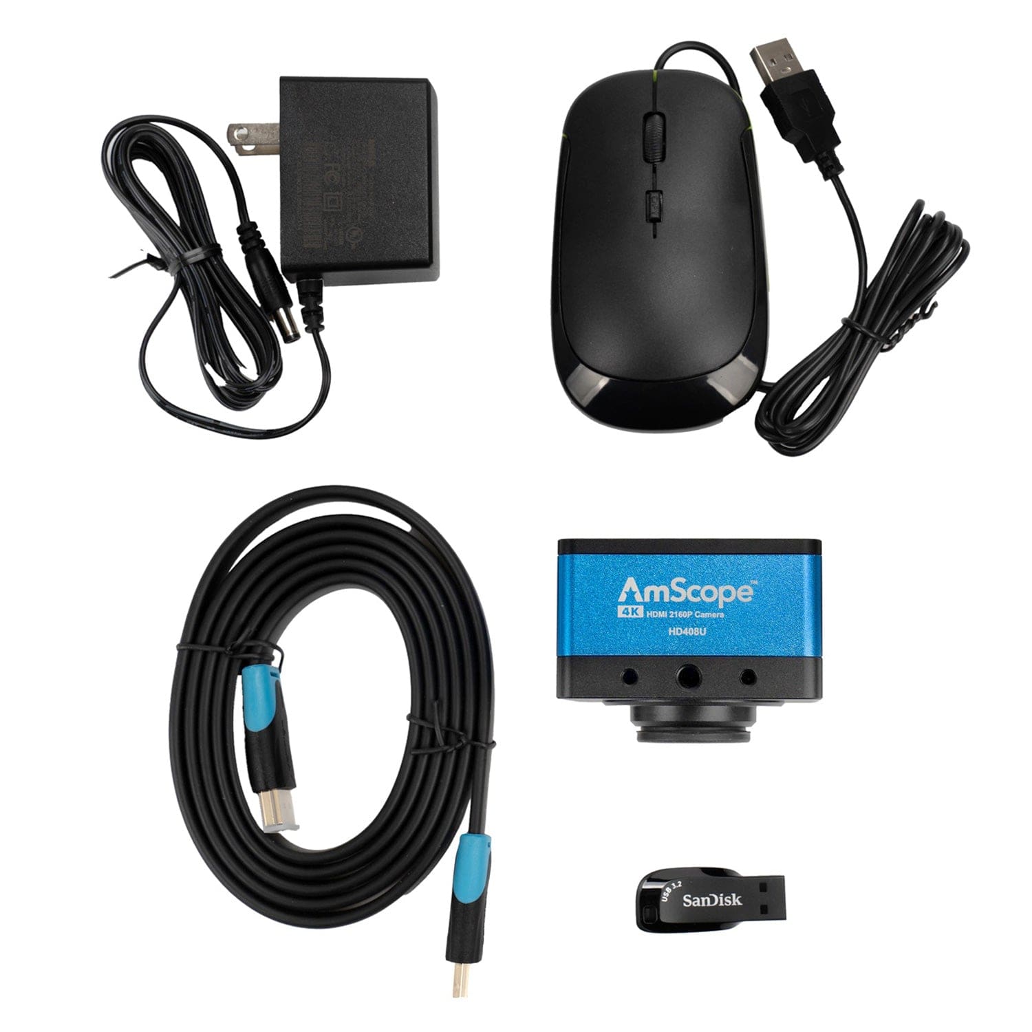 AmScope HD408U 4K 30fps 8MP HDMI Color CMOS C-mount for Stand-alone Imaging