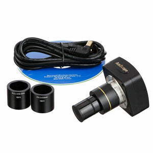5MP USB 2.0 High-speed Color CMOS C-Mount Microscope Camera with Reduction Lens