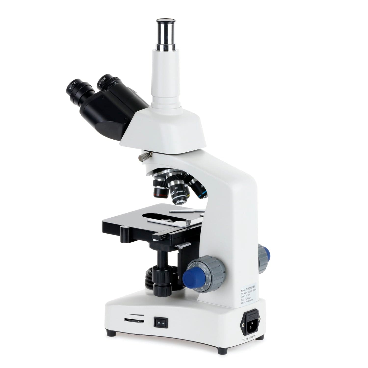 AmScope T340 Series LED Trinocular Darkfield Compound Microscope 40X-2000X Magnification