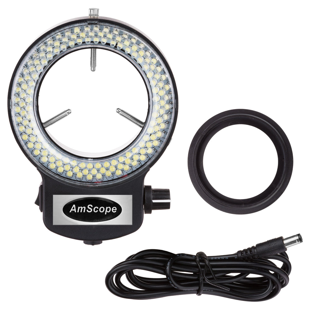 AmScope LED-144B-ZK Compact Illuminator Ring Light LED Light Source ...