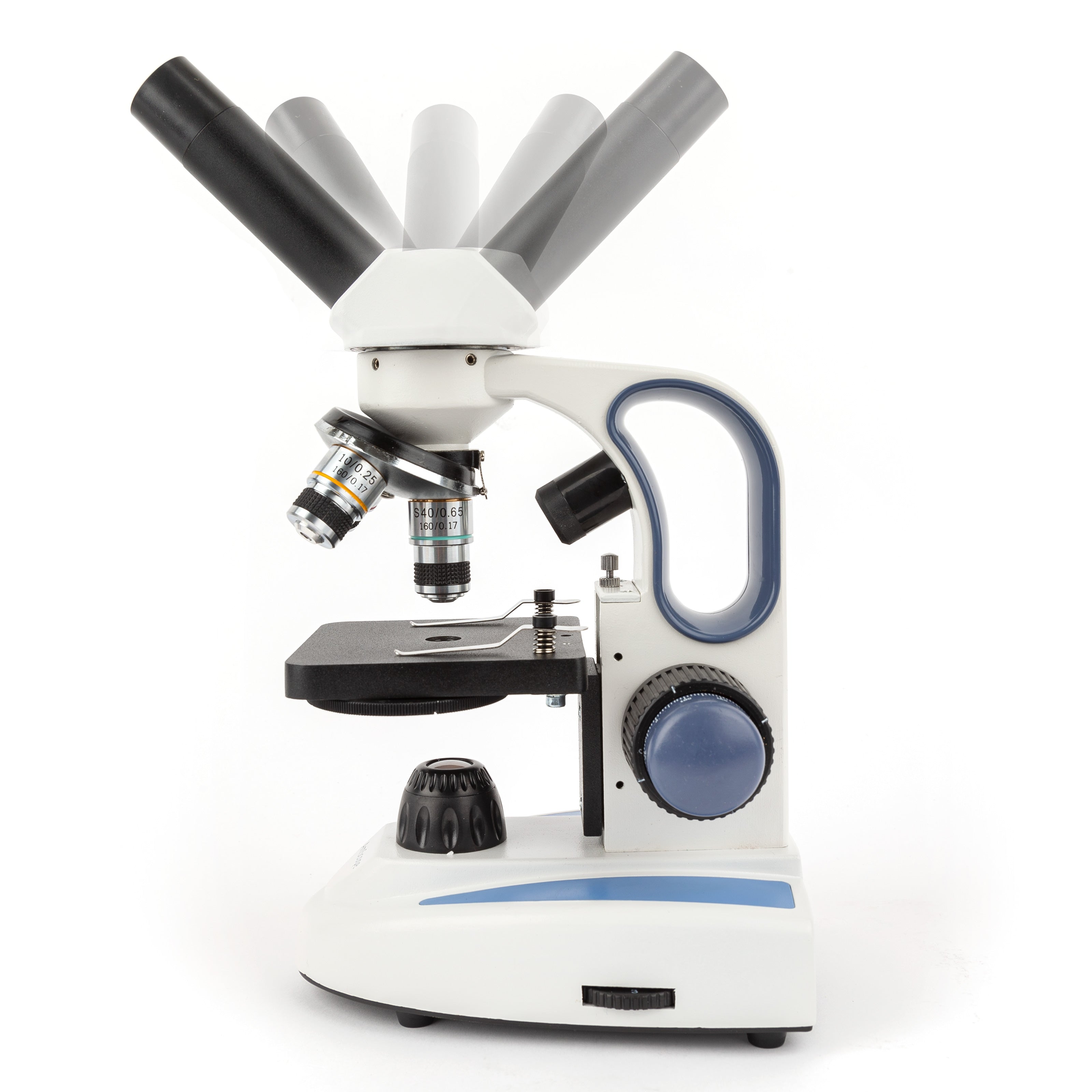 AmScope M158 Series Cordless LED Metal Frame Compound Microscope 40X-1000X Magnification with Course and Fine Focus