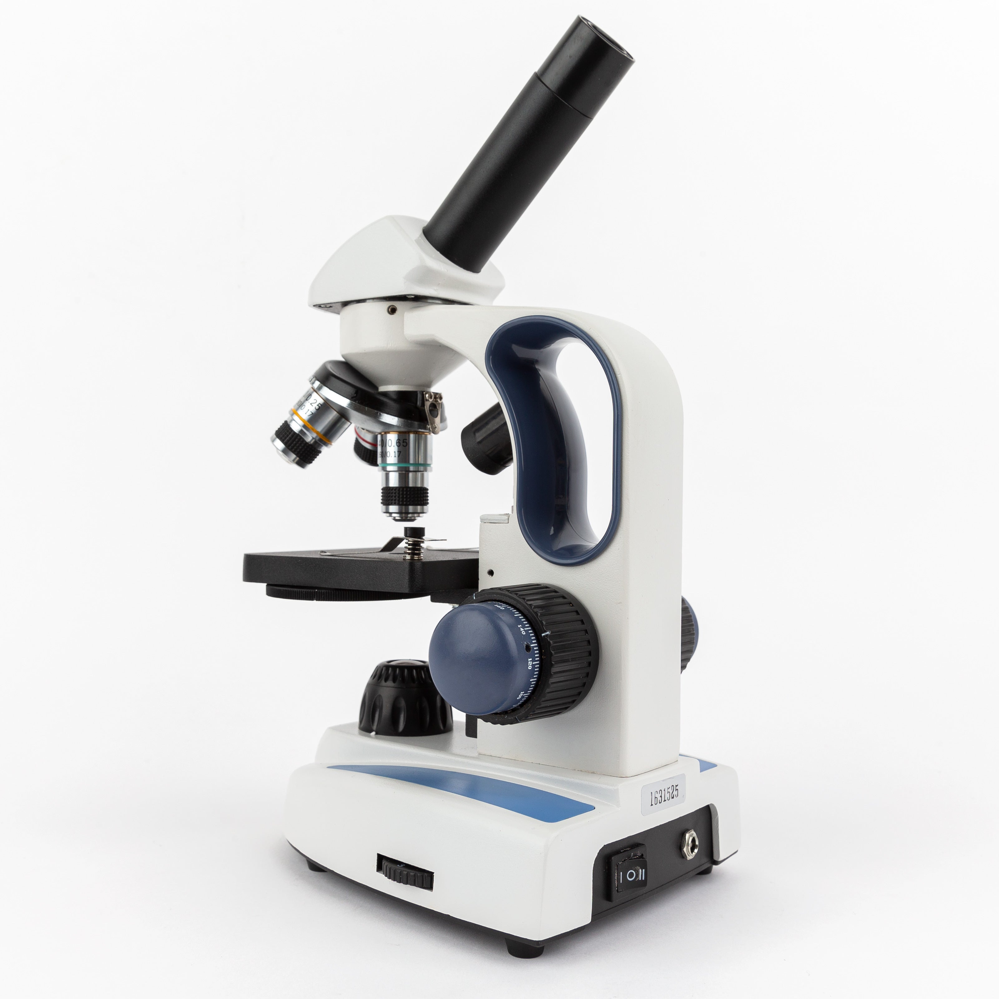AmScope M158 Series Cordless LED Metal Frame Compound Microscope 40X-1000X Magnification with Course and Fine Focus