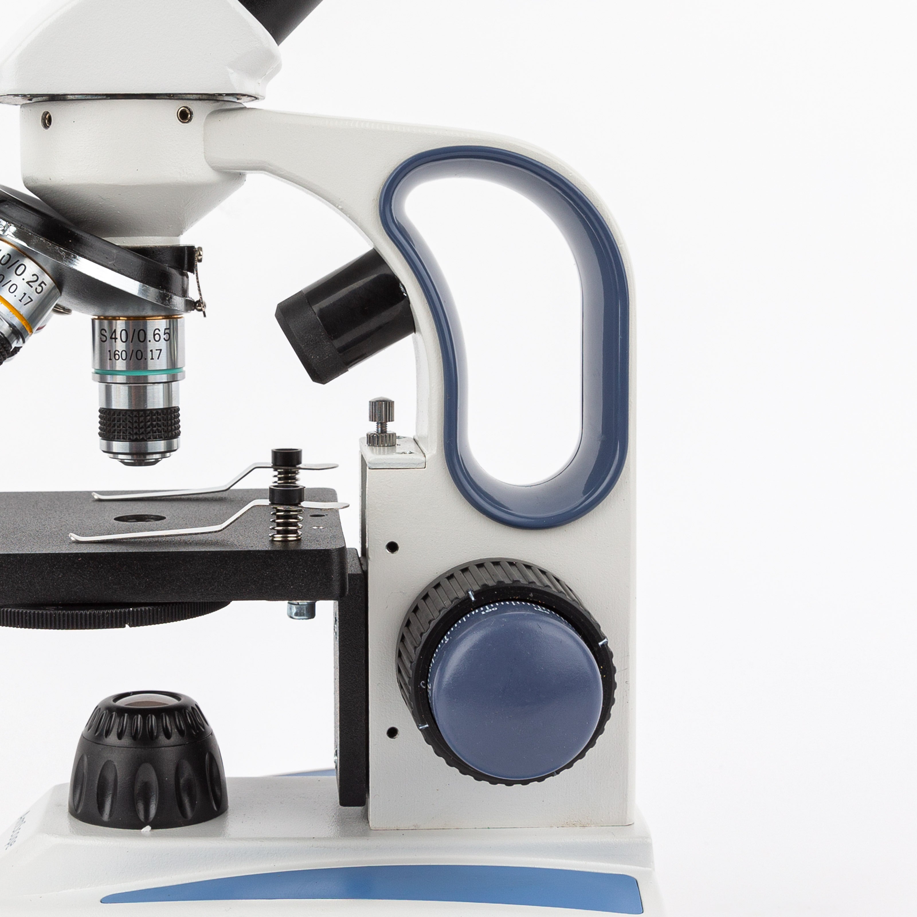 AmScope M158 Series Cordless LED Metal Frame Compound Microscope 40X-1000X Magnification with Course and Fine Focus