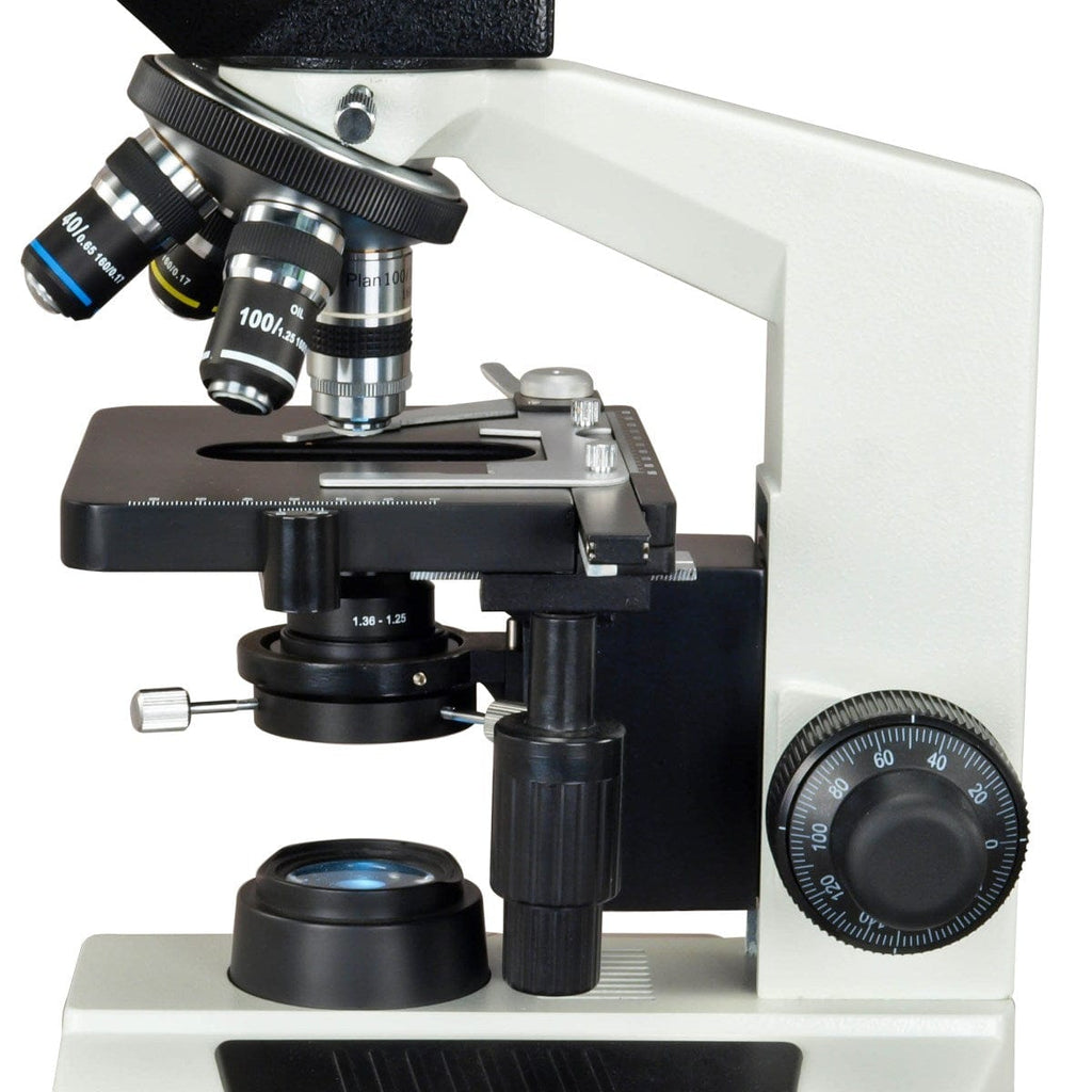 OMAX 40X-2500X Darkfield Trinocular Compound LED Microscope+10MP Digit ...