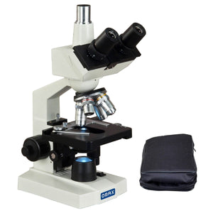 40X-2500X Binocular LED Compound Microscope Mechanical Stage + Vinyl Case