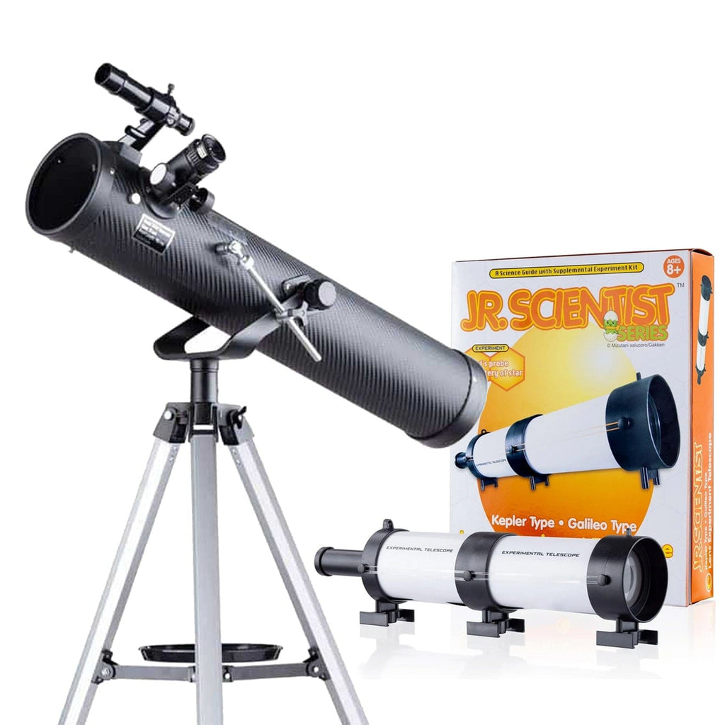 Bundle Savings! IQCREW By AmScope 35X-350X 76mm Reflector Telescope ...