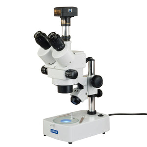 OMAX 3.5X-90X Trinocular Zoom Stereo Microscope Dual Halogen Lights+18MP Camera