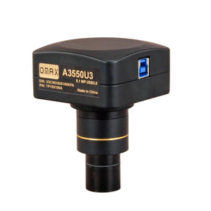 5MP USB3.0 Digital Camera for Microscope with 0.01mm Calibration Slide (Windows/Mac/Linux)