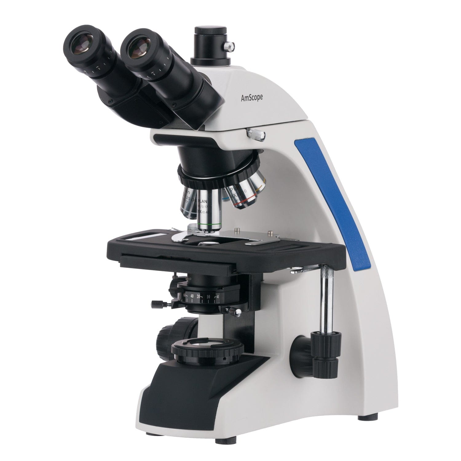 AmScope T720 Series Trinocular Compound Microscope 40X-1000X Magnification With Quintuple Plan Infinity Kohler Laboratory