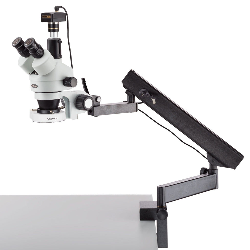AmScope SM-6TZ-80S-5M Digital Enabled Trinocular Stereo Microscope wit ...
