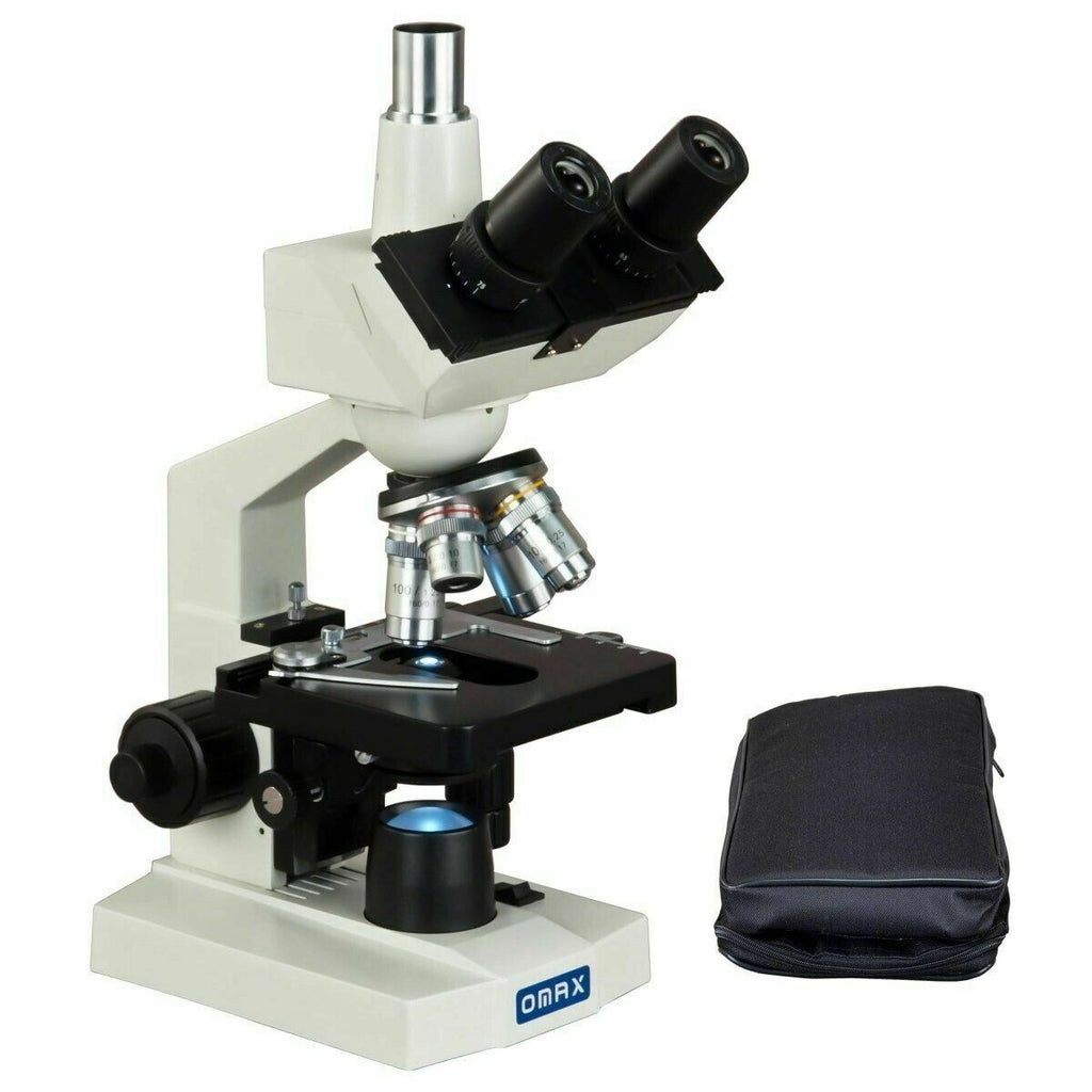 OMAX 40X-2500X LED Trinocular Lab Compound Microscope with Vinyl Carry ...
