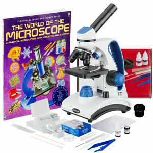 40-1000X-Student-Microscope-Kit-Lights-Glass-Lens