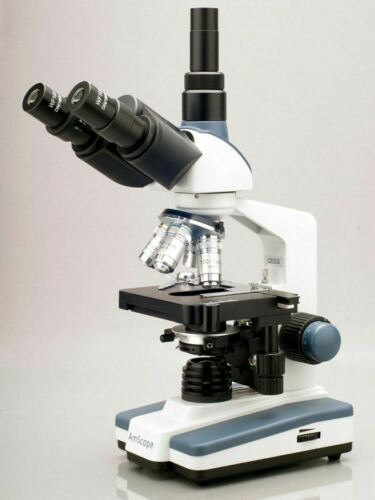 AmScope T120 Series Student and Professional Trinocular Compound Microscope 40X-2000X Magnification with LED, 3d Mechanical Stage, Siedentopf Head and and 9MP USB 2.0 C-mount Camera
