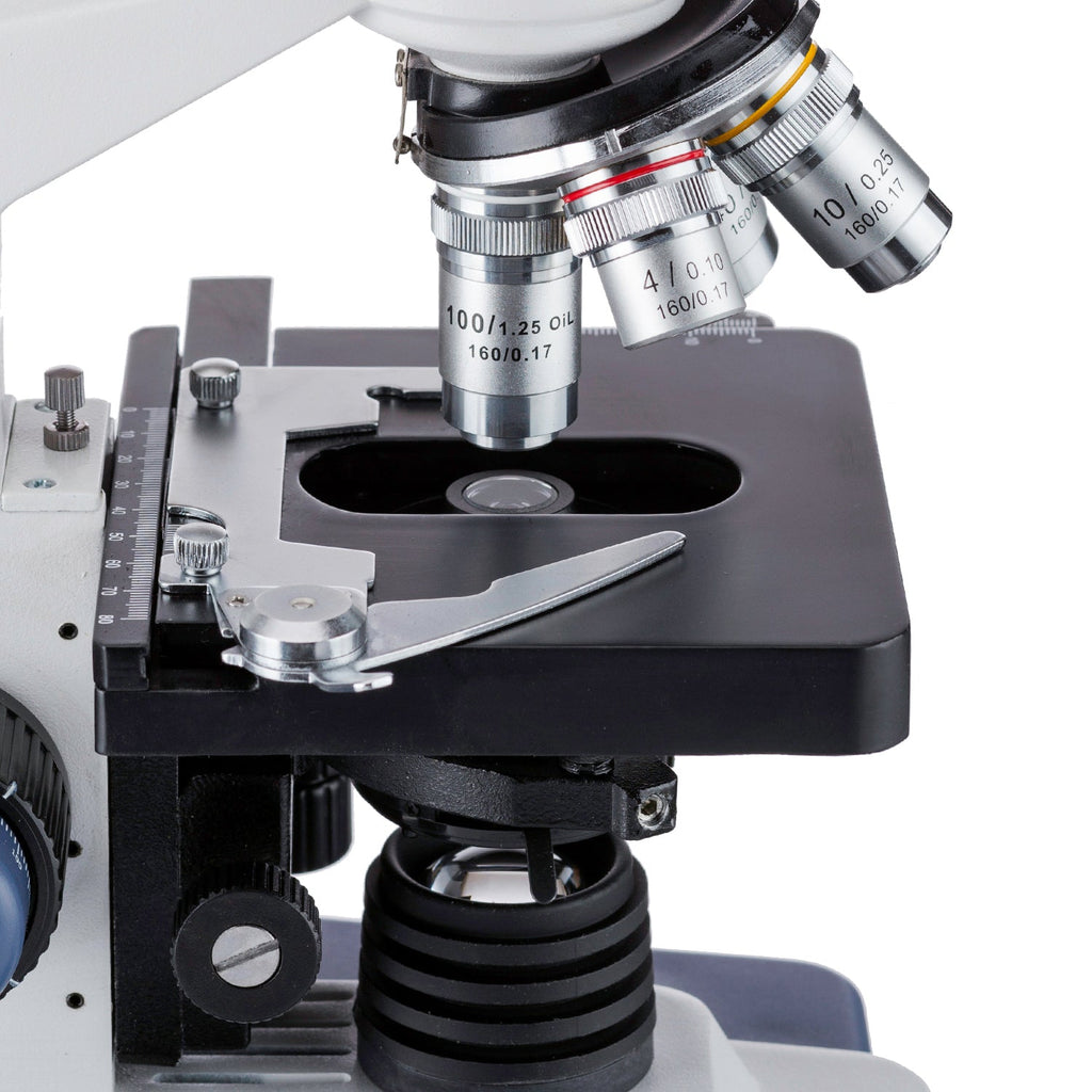 Microdscope 40X-2500X LED Digital Monocular Compound Microscope w 3D Stage +1MP US ...