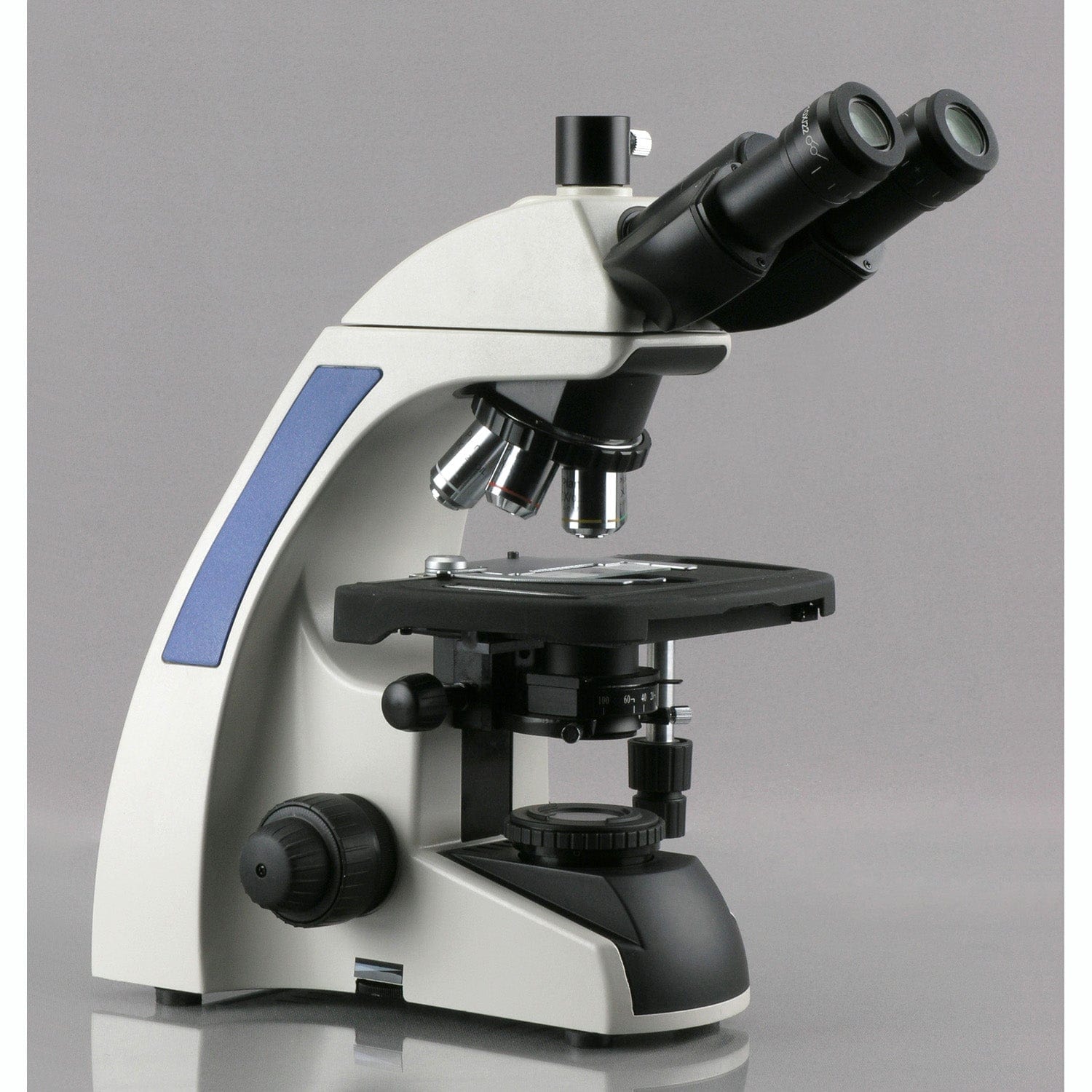 AmScope T720 Series Trinocular Compound Microscope 40X-1000X Magnification With Quintuple Plan Infinity Kohler Laboratory