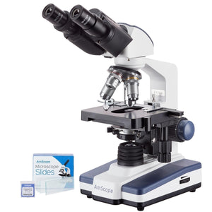 40X-2000X Binocular LED Compound Microscope w/ Siedentopf Head + 50 Blank Slides + 1.3MP Digital Camera