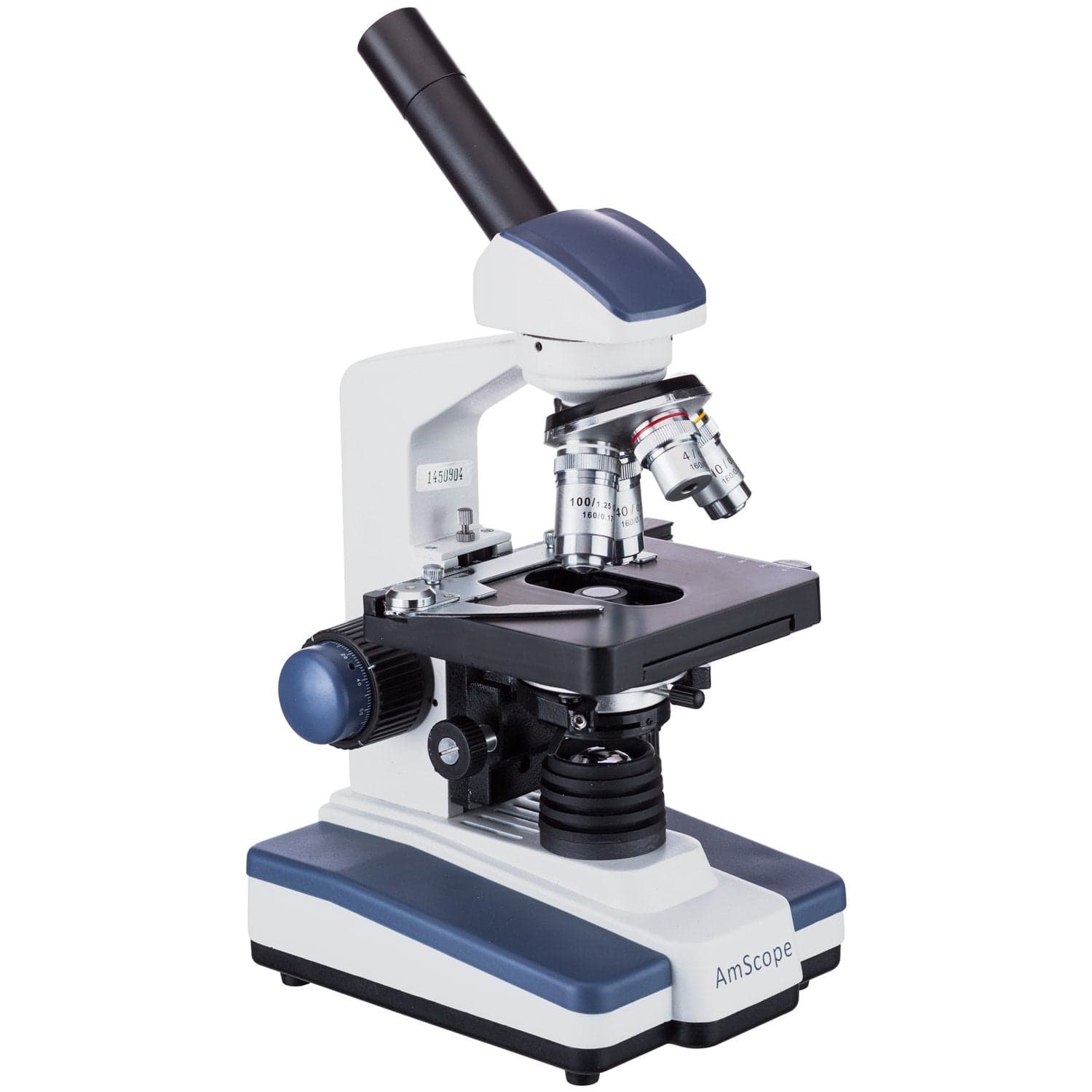 AmScope ME620 Series Monocular Compound Microscope 40X-2500X Magnification with LED and 3MP Digital Eyepiece