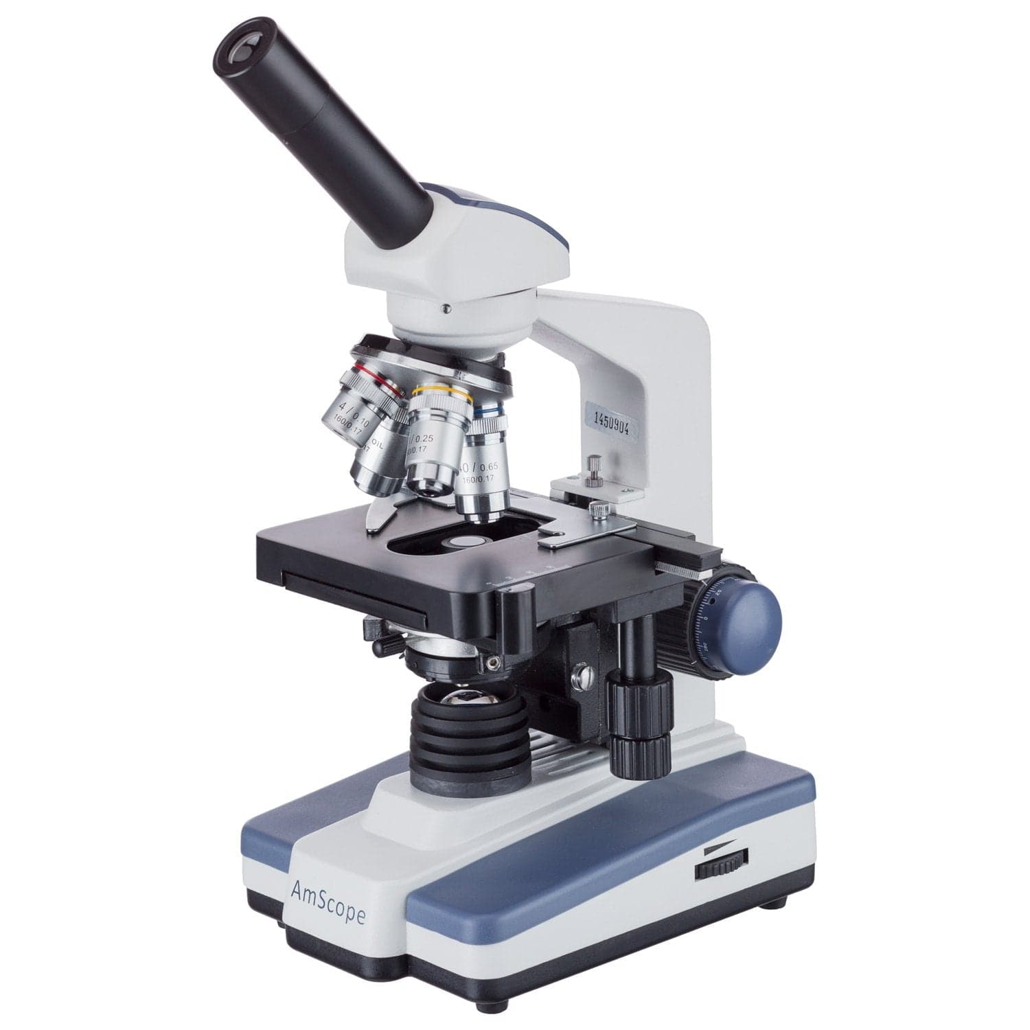 AmScope ME620 Series Monocular Compound Microscope 40X-2500X Magnification with LED and 3MP Digital Eyepiece