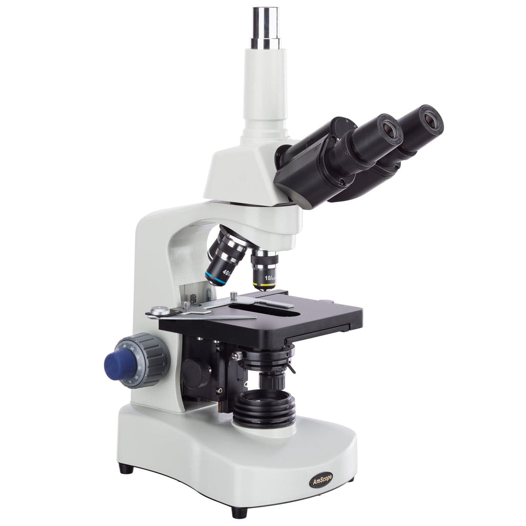 AmScope T340 Series 3W LED Siedentopf Trinocular Compound Microscope 4 ...