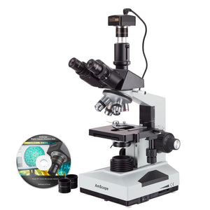 40X-2000X Trinocular Biological Compound Microscope + 5MP USB Digital Camera