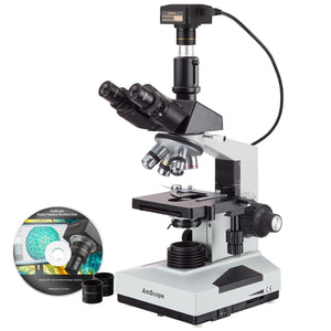 40X-2000X Trinocular Biological Compound Microscope + 18MP USB3.0 Digital Camera