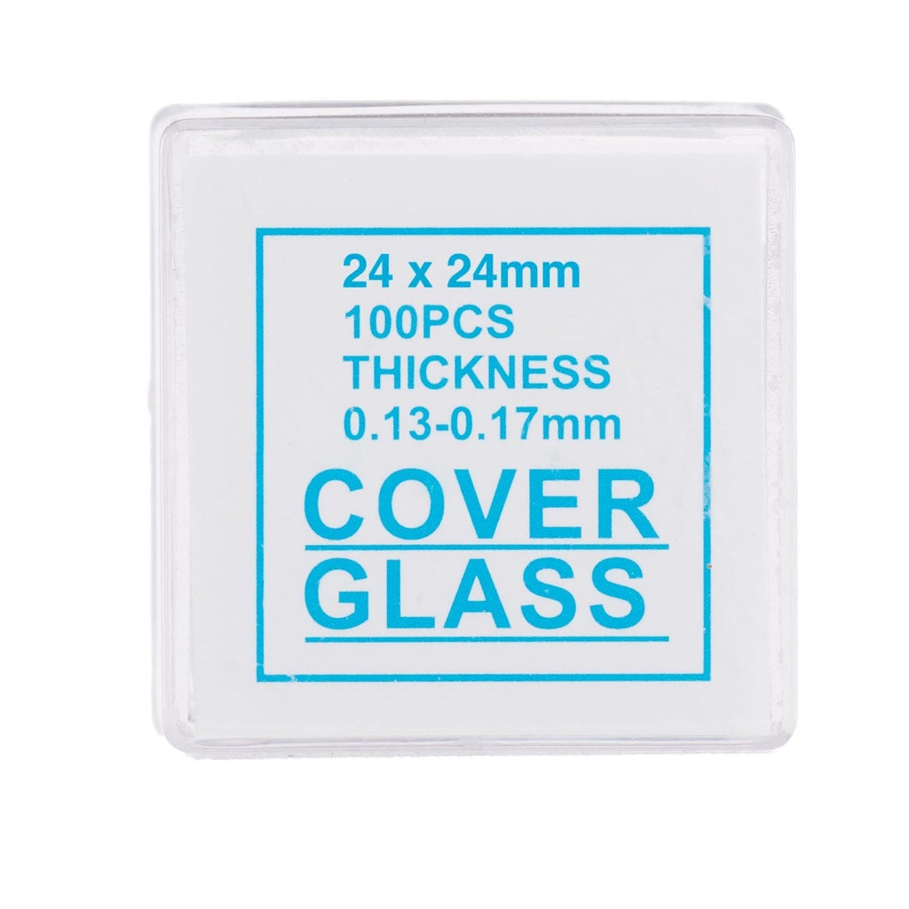 AmScope 5-Pack of 100 Microscope Square Coverslip Glass Slides 24mm x ...