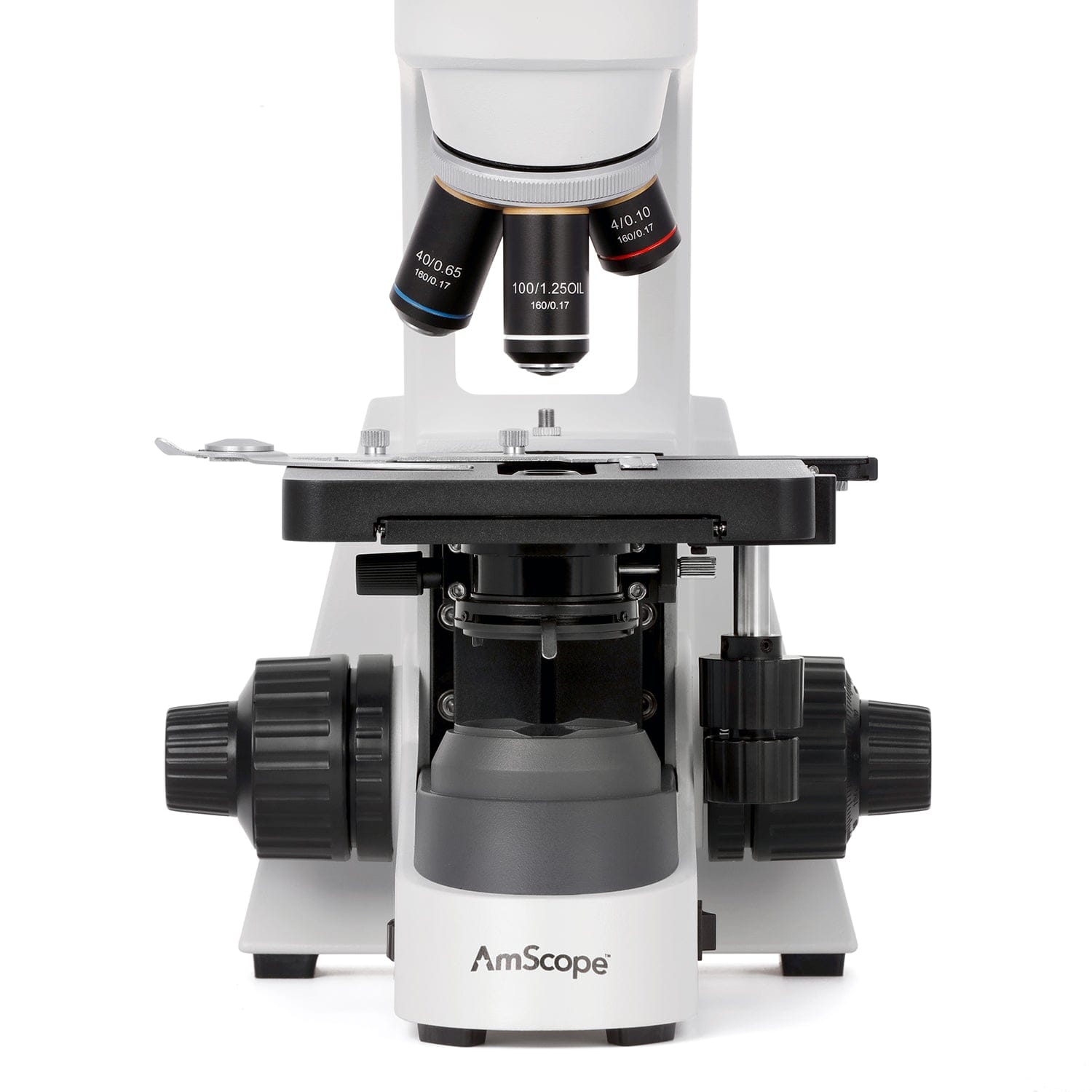 AmScope EduPro EDU550 Series Trinocular Compound Microscope with 2-layer mechanical stage and 3W LED illumination