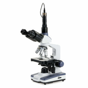 40X to 2500X Trinocular LED Compound Microscope with Siedentopf Head + 0.3MP Digital Eyepiece