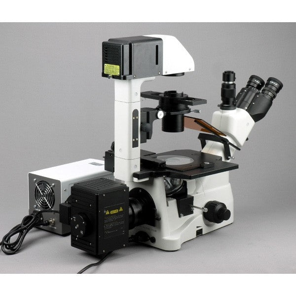 AmScope IN480TC-FL-MF603 Digital Enabled Trinocular Biological Microsc ...