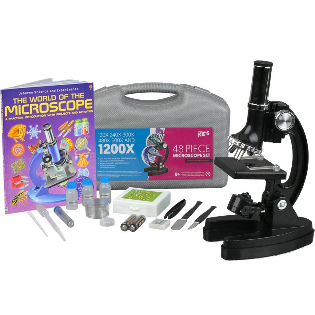 IQCrew By AmScope KIDS Series 48pc Metal Arm Educational Starter Biolo ...