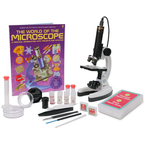 IQCREW by Amscope Kid's Premium 85+ piece Microscope, Color Camera and Interactive Kid's Software Kit with World of Microscope Book