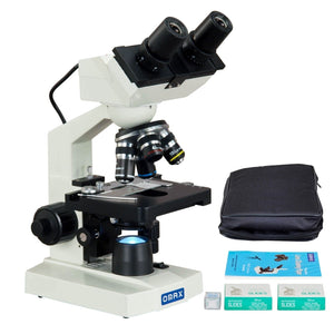40X-2000X 1.3MP Digital Integrated Microscope with LED Illumination + Vinyl Case, Blank Slides, Tissues