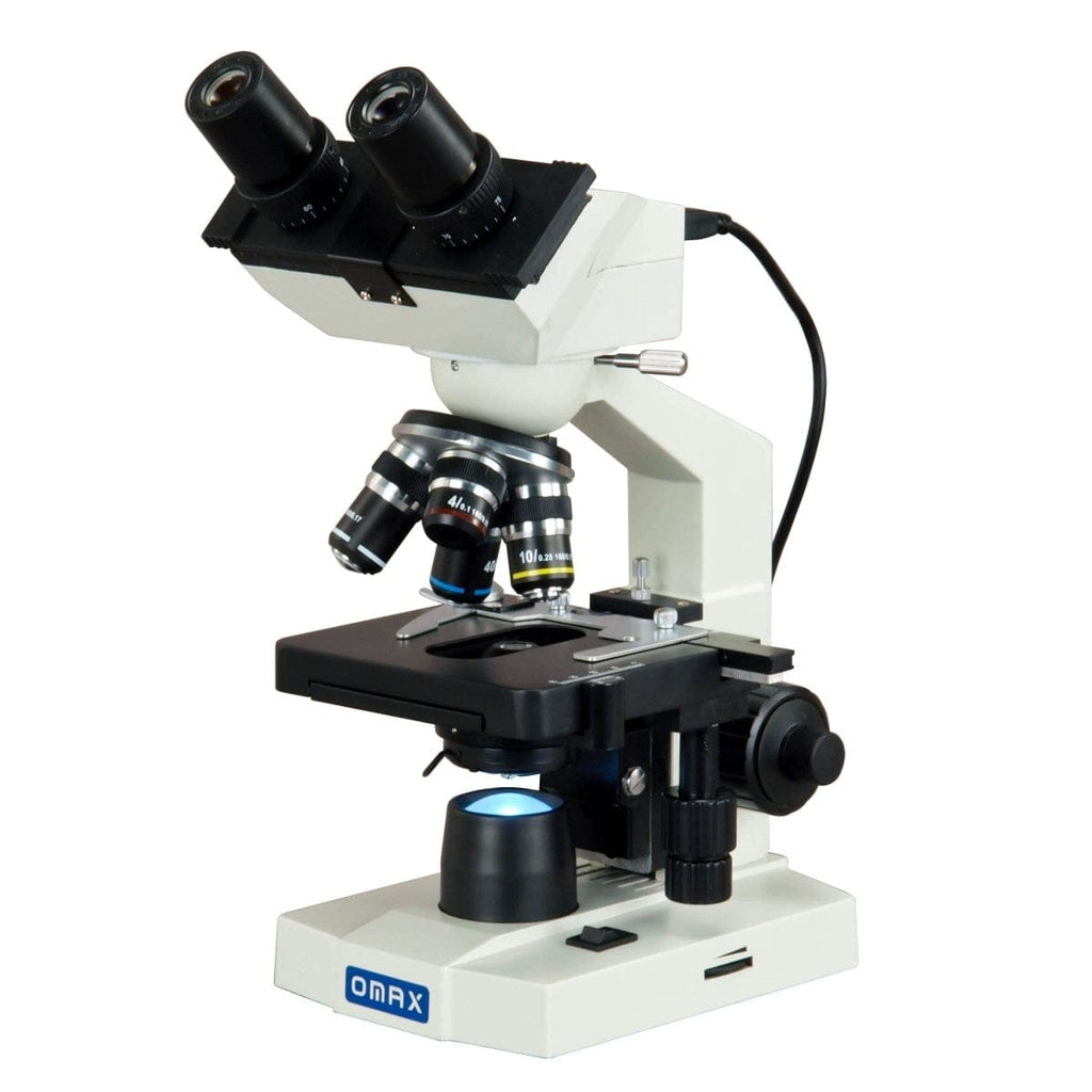 OMAX MD82E Series LED Binocular Compound Microscope 40X-2500X Magnific ...