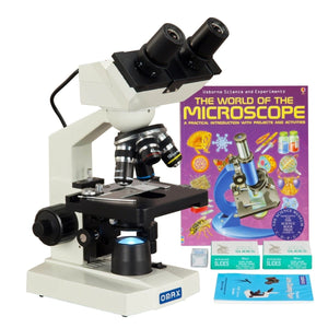 40X-2500X 1.3MP Digital Integrated Microscope with LED Illumination + Book, Blank Slides, Tissues