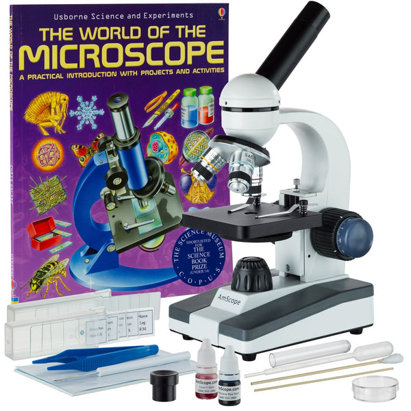 AmScope M150 Series Portable LED Monocular Student Compound Microscope ...