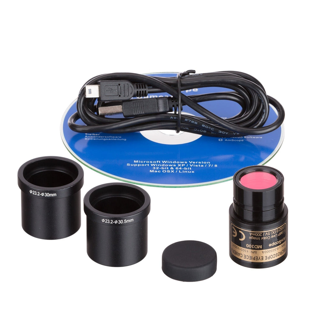 AmScope MD Series 3.0MP USB 2.0 Color CMOS Digital Eyepiece Microscope ...