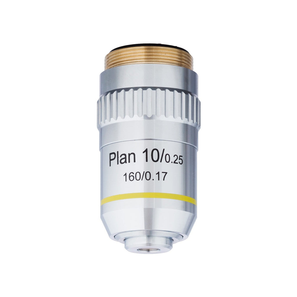 AmScope 10X Plan Achromatic Objective Lens with Knurled Ring – AmScope EU