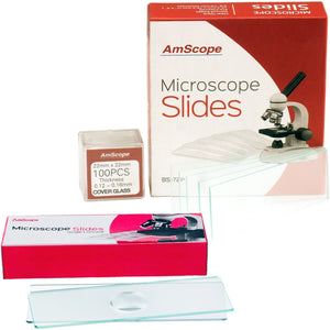 72 Pre-Cleaned Blank Plate Microscope Slides and 12 Single Depression Concave Slides + 100 Coverslips New Low Price
