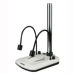 Stereo Microscope Table Stand With Built In Dual Gooseneck Illuminator