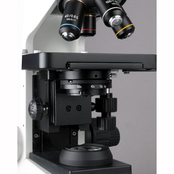 AmScope T580 Series Biological Research Grade Simul-Focal Trinocular Compound Microscope 40X-2000X Magnification with 20W Halogen, 3D Mechanical Stage and 5MP USB 2.0 C-mount Camera