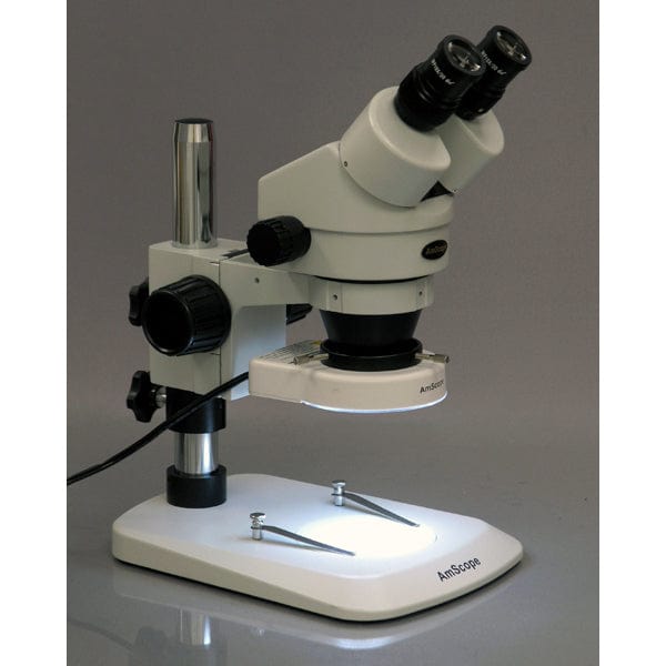 AmScope SM-1 Series Zoom Binocular Stereo Microscope 7X-45X Magnificat ...